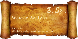 Bretter Szilvia névjegykártya