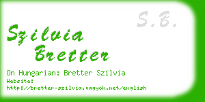 szilvia bretter business card